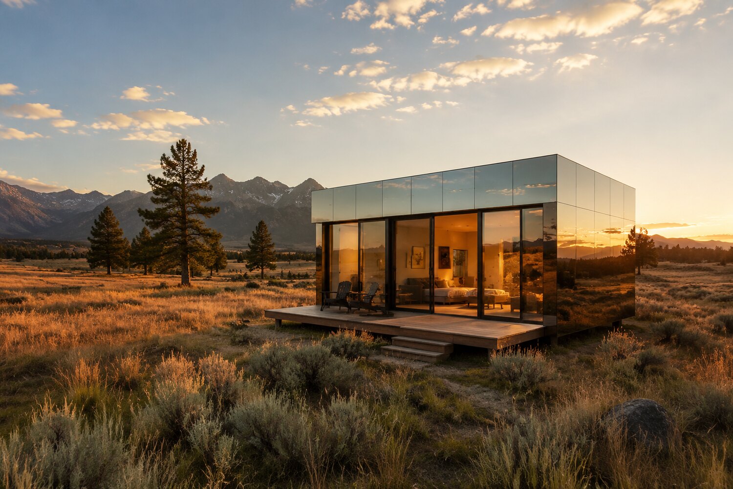 Artist concept of a mirror-home vacation property